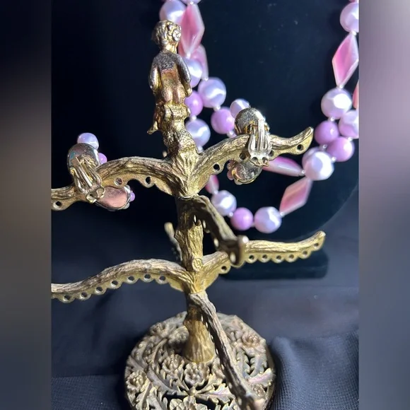 VTG MCM Double strand Choker and clip earring set. Beautiful beads!! - Picture 6 of 11